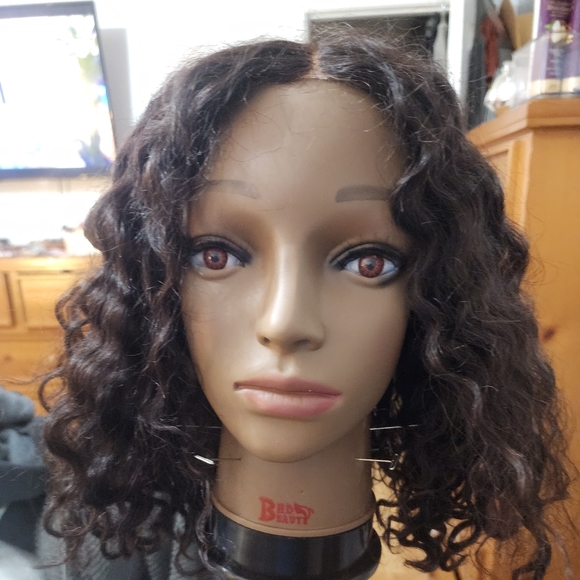 12" water wave human hair bob - Picture 2 of 6
